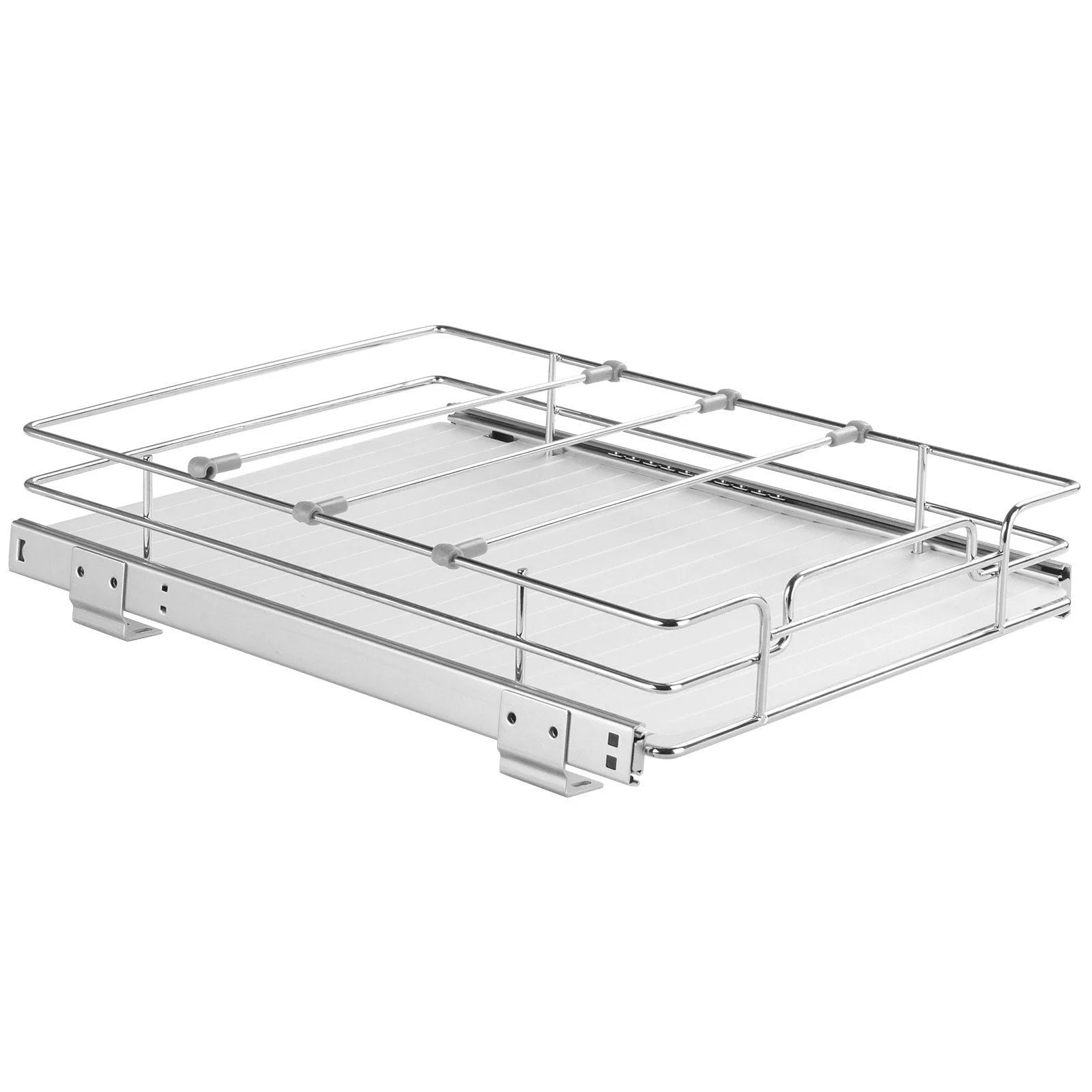 Chrome Steel Pull Out Cabinet Organizer with Slide Out Shelves W442420
