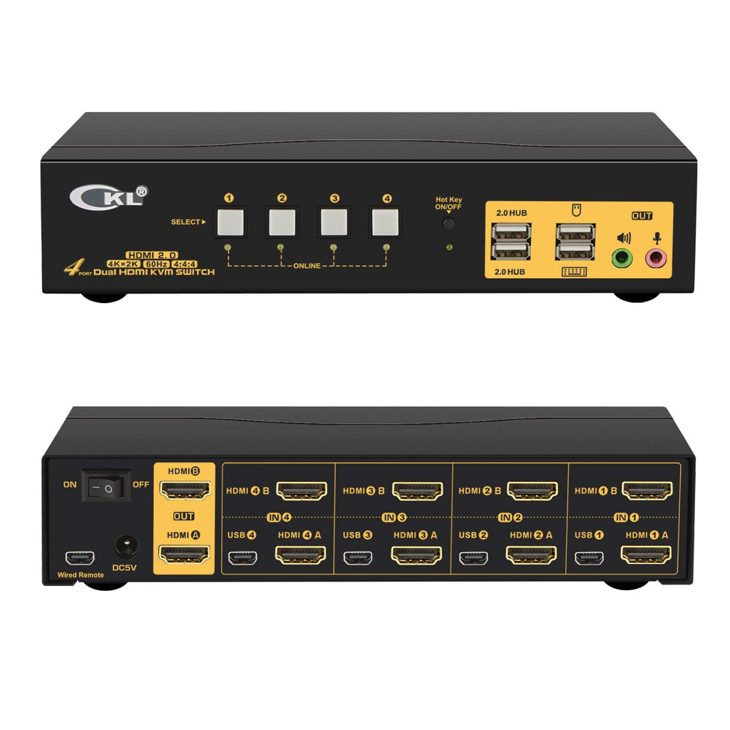 2x2 Matrix HDMI KVM Switch Dual Monitor USB 3.0 4K 60Hz X28269