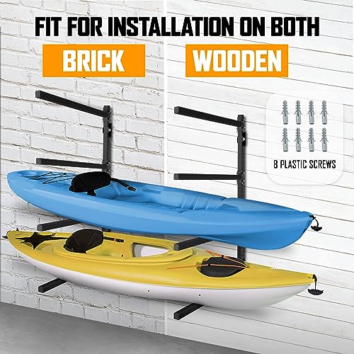 Kayak Wall Mount Rack 400lbs 4 Adjustable Levels M53209
