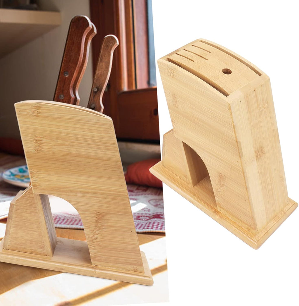 Wooden Knife Block with Non Slip Felt Mat U156