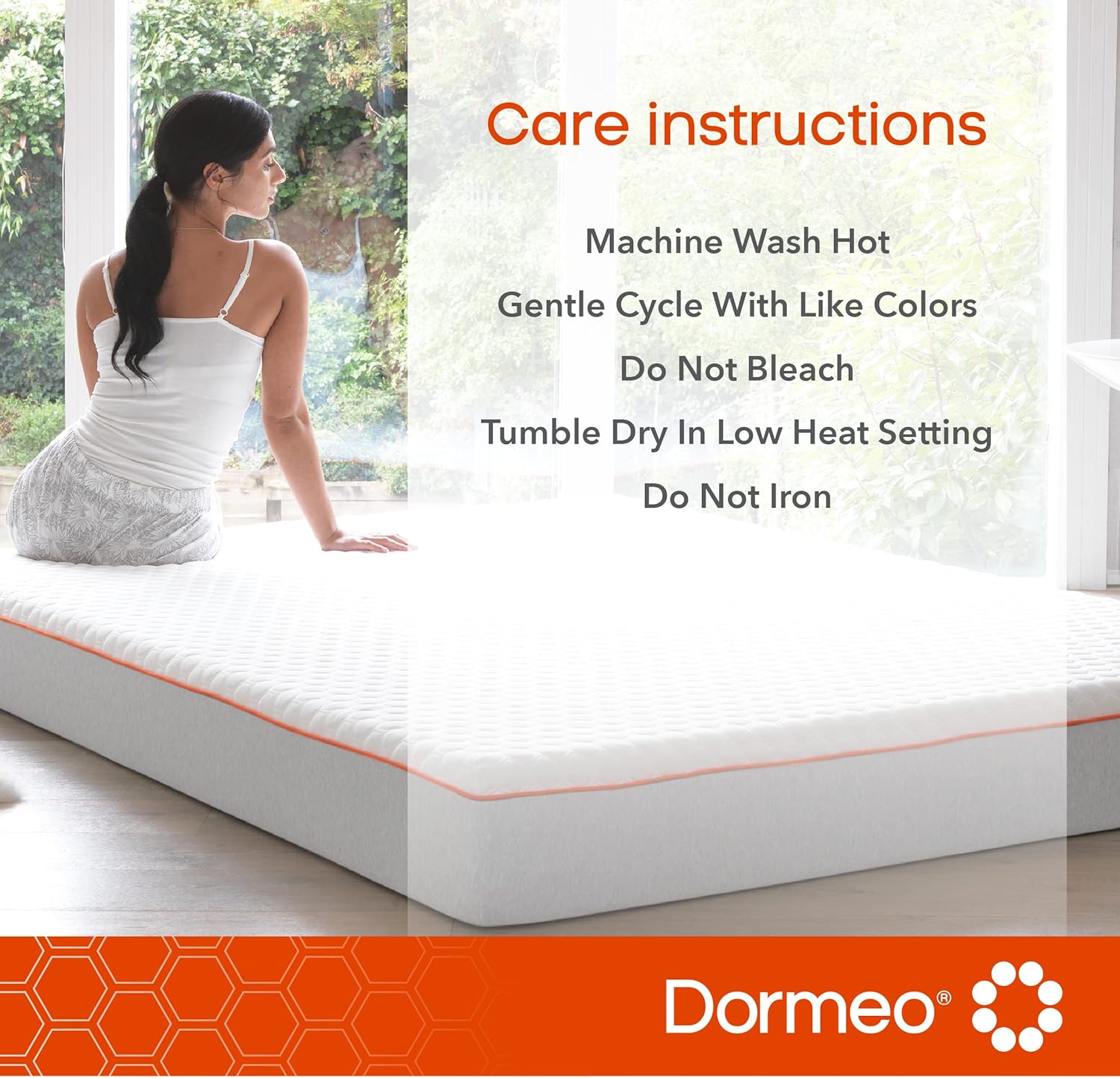 Queen Size Mattress Topper and Waterproof Mattress Protector Bundle A305