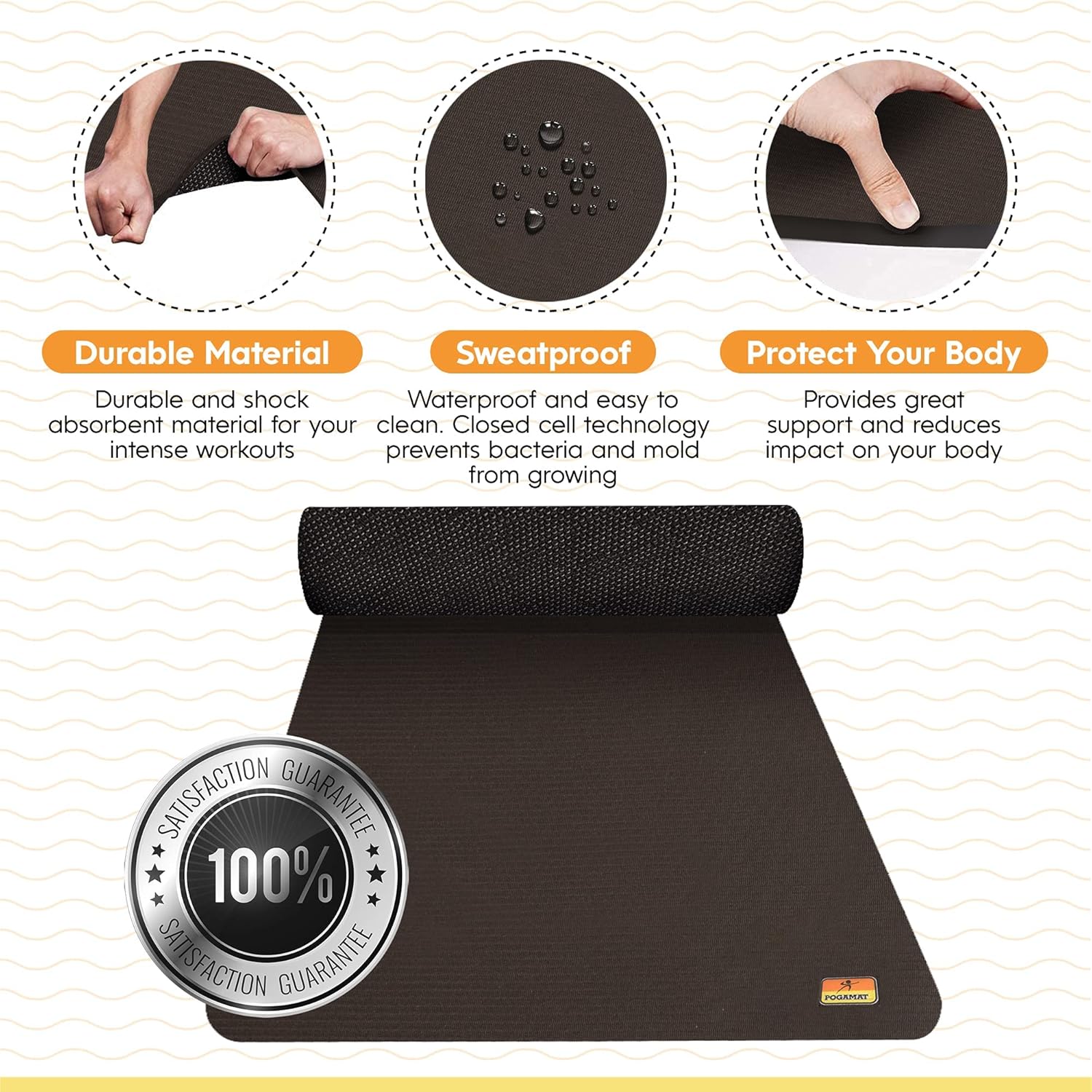 Large Exercise Mat 8 ft X 4 ft X 1/4" Thick E43029