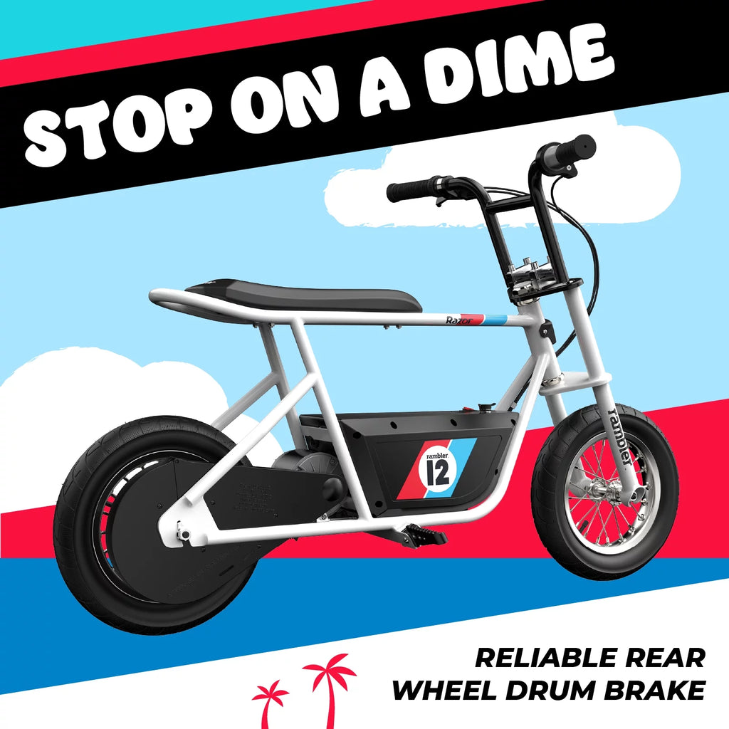 12 Seated Electric Scooter, White, 12" Air-Filled Tires Y720209