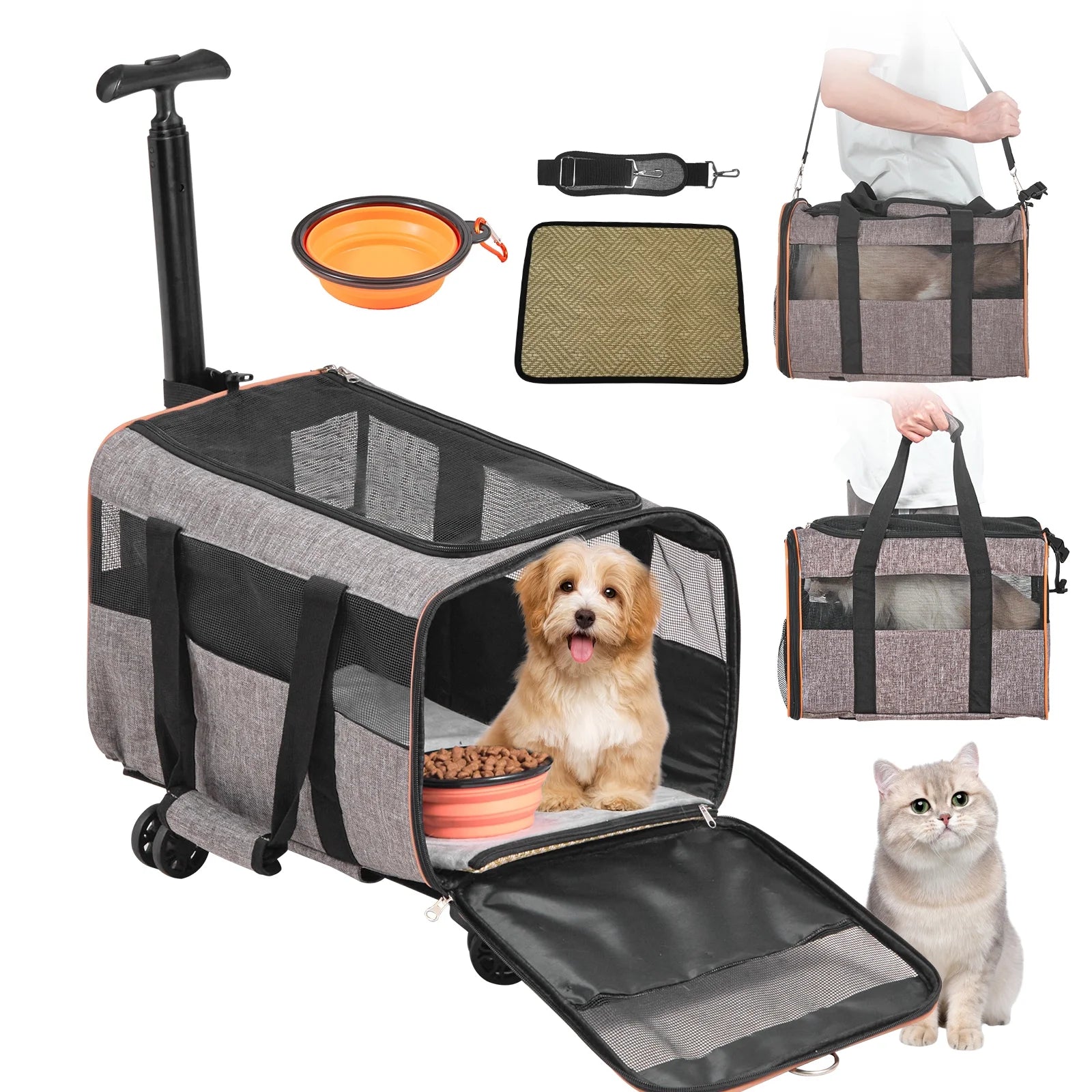 Gray Rolling Pet Vehicle S535