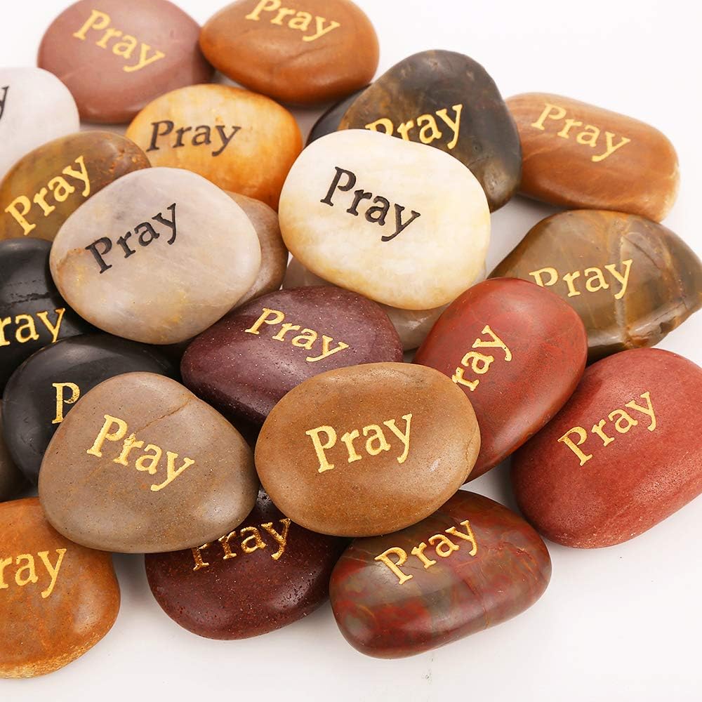 50PCS Engraved Rocks, 2"-3" each N660