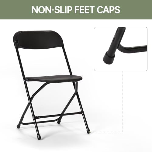 10 PCS White Plastic Folding Chairs V59731