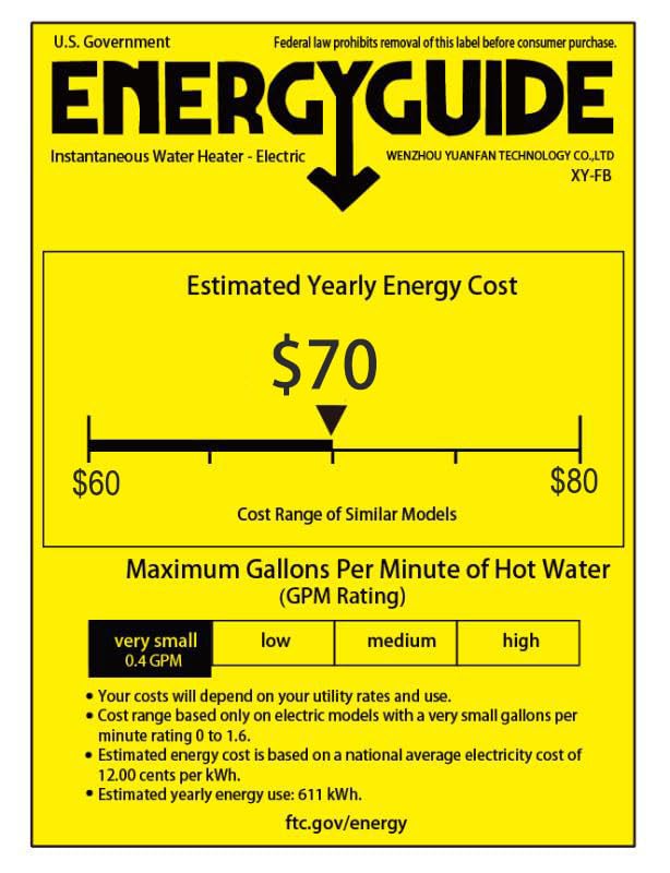 2.5 Gallons Under Sink Electric Water Heater M4848