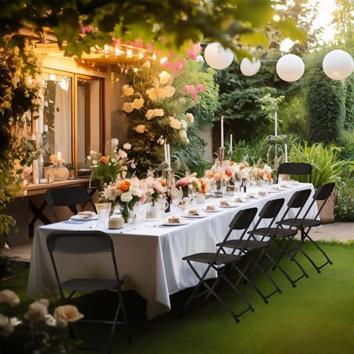 10 PCS White Plastic Folding Chairs V59731