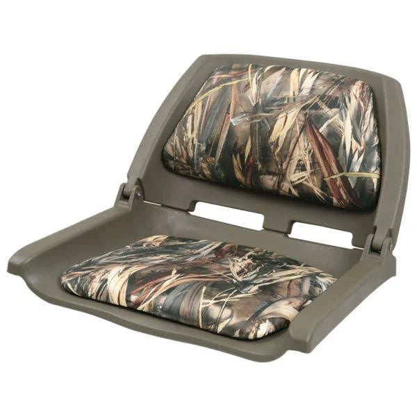 Padded Folding Molded Boat Seat Camo K39478