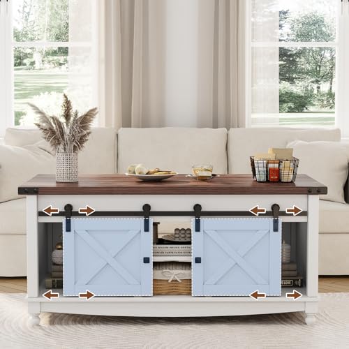 White Lift Top Coffee Table with Storage G74311