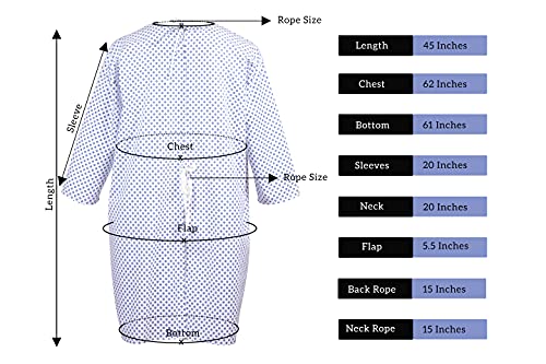 6 Pack Cotton Blend Medical Patient Gowns White Q514403