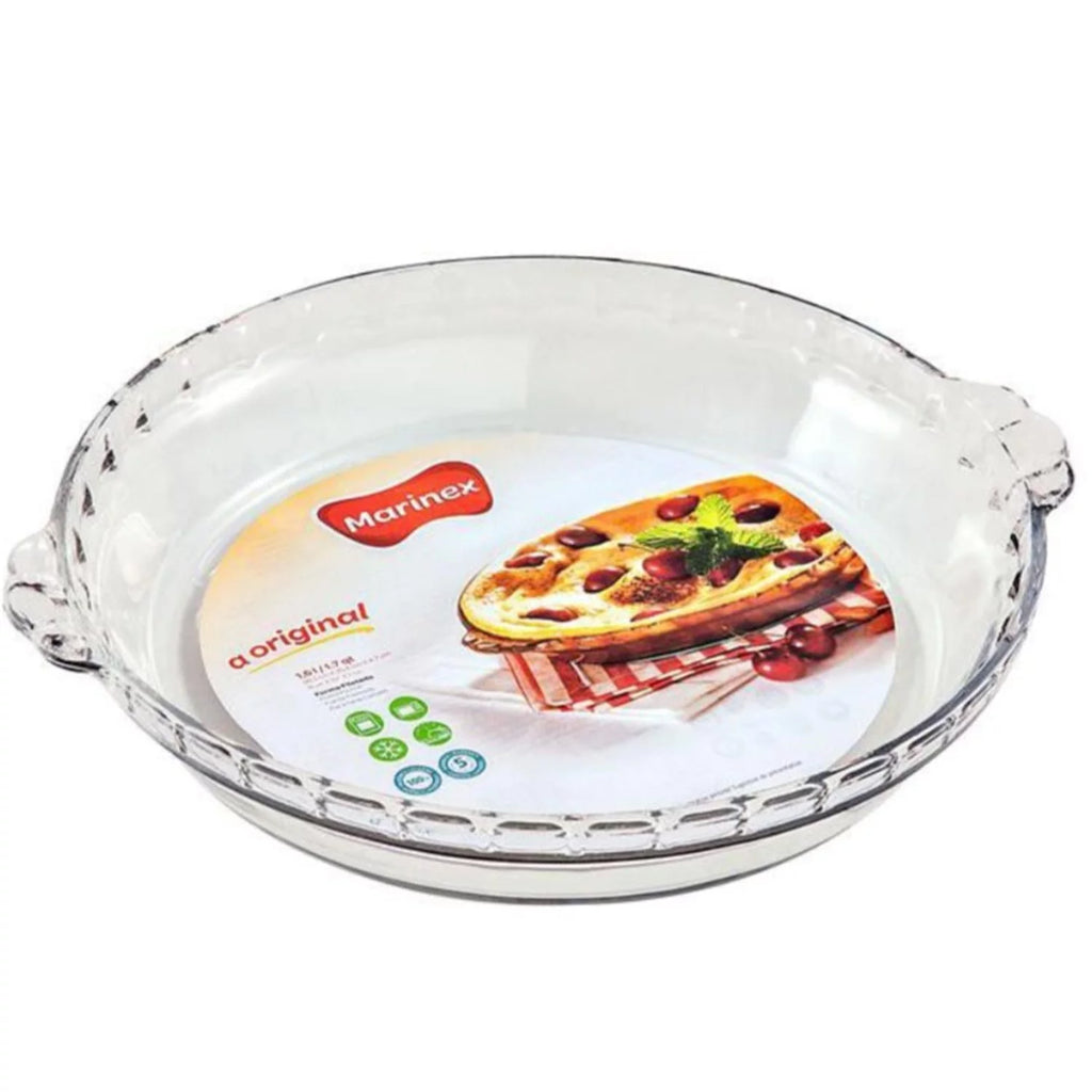 Set of 2 Fluted Glass Pie Plates, 9" Diameter A78898