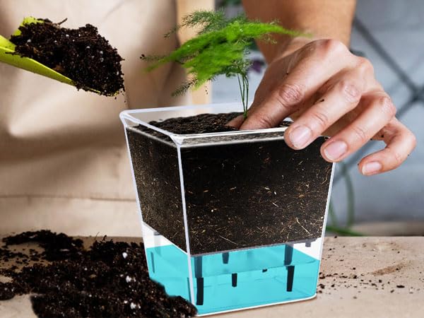 3 Pack 2.7 Inch Self Watering Planter Pot W284515