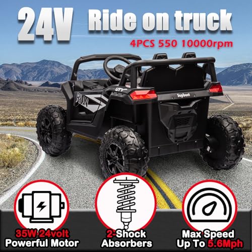 24v 4WD Ride On Truck Electric Car with Remote Control, Blue F283486