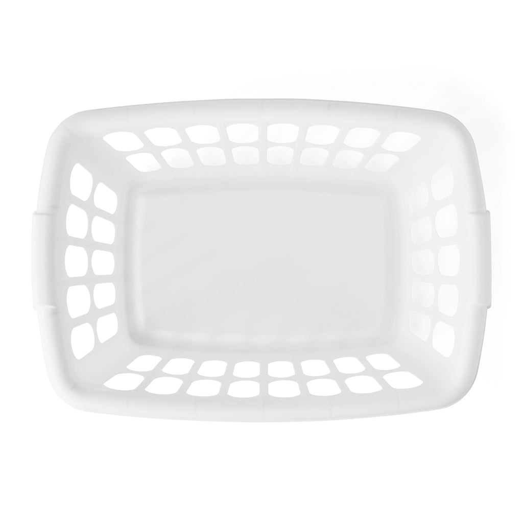 White 6 Pack Rectangular Plastic Laundry Basket K235