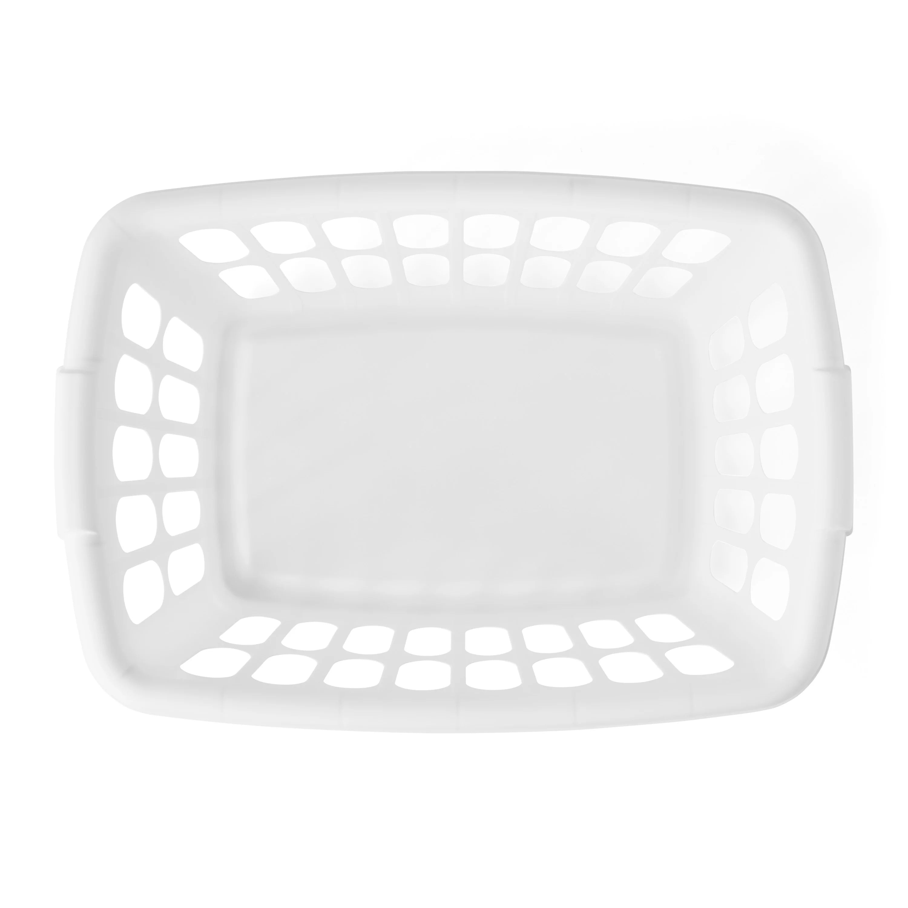 White 6 Pack Rectangular Plastic Laundry Basket K235