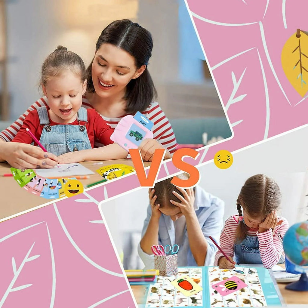 Pink Talking Flash Cards Toddler Toys G564