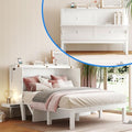 Grey Wood Queen Murphy Bed with Desk and Shelves K7727
