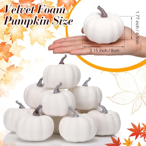 50 Pcs 3.15 Inch Orange Fall Artificial Foam Pumpkins I456296