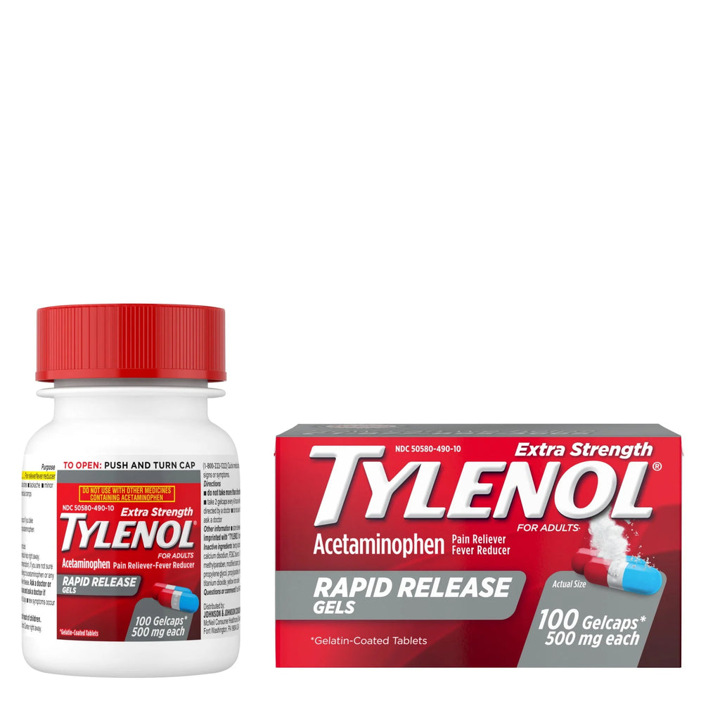 Extra Strength Acetaminophen Rapid Release Gels, 100 ct T5094