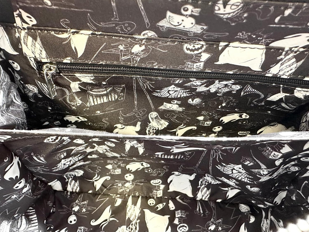 Disney The Nightmare Before Christmas Allover Print Crossbody Satchel Handbag B334