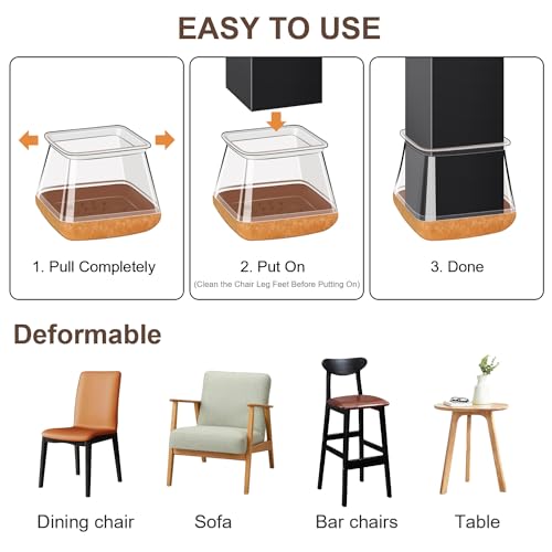 Round Rubber Furniture Sliders with Felt, Silicone Furniture Leg Caps Covers L430076