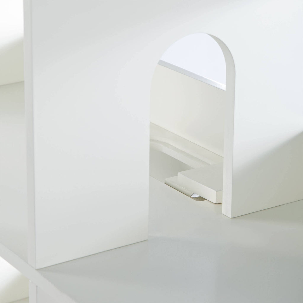White Kids Dollhouse Bookcase P9193