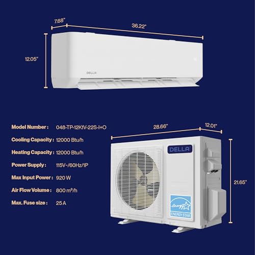 Wifi Mini Split AC Inverter Air Conditioner with Heat Pump E774