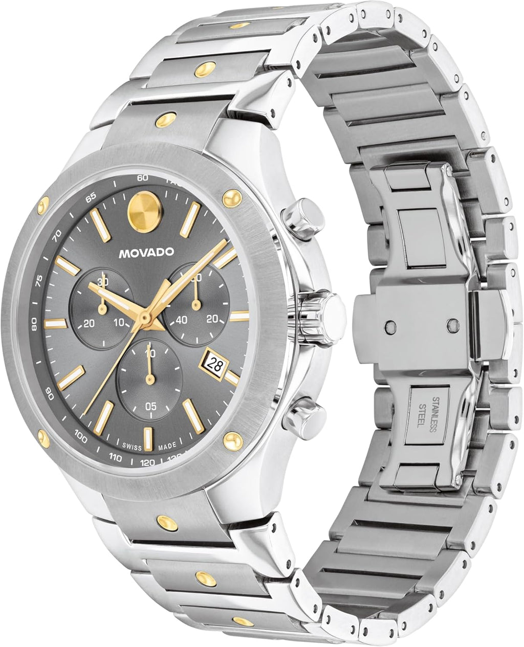 Swiss Quartz Chronograph Stainless Steel Watch P49985