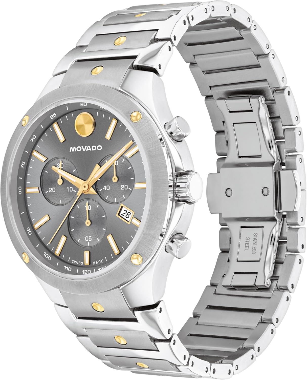 Swiss Quartz Chronograph Stainless Steel Watch P49985