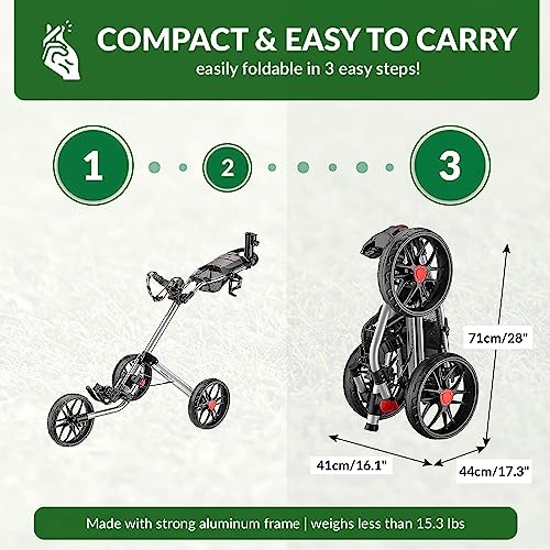 Deluxe Quad-Fold Golf Push Cart R786