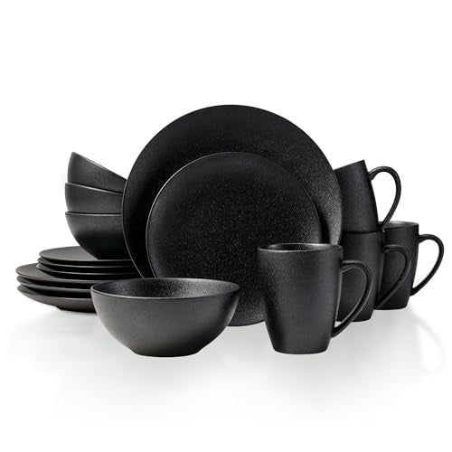 16-Piece Porcelain Dinnerware Set, Service for 4, Blue S2907
