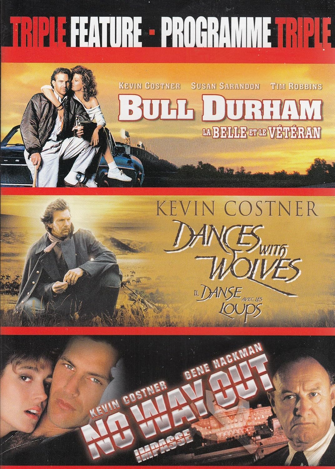 Triple Feature: Bull Durham / Dances with Wolves / No Way Out M20096