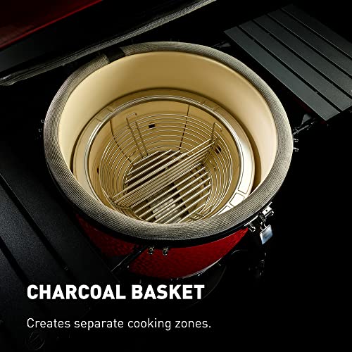24-inch Ceramic Charcoal Grill and Smoker with Cart X617384
