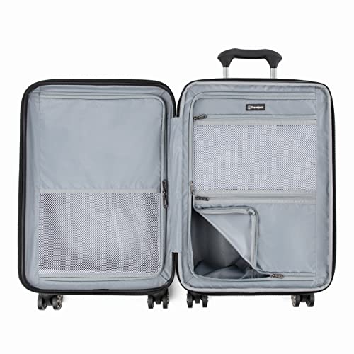 Silver 2-Piece Set Hardside Polycarbonate Expandable Luggage with TSA Lock Q728