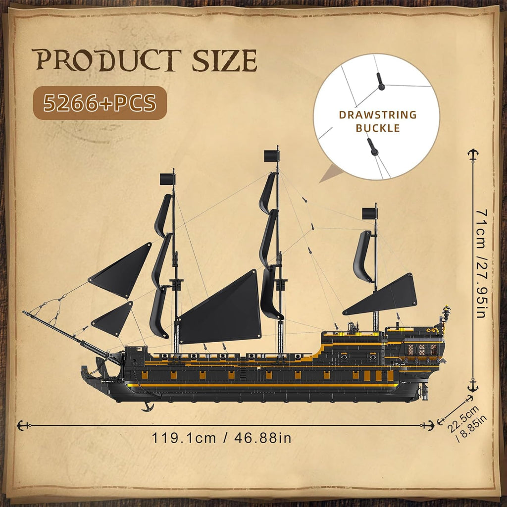 Black Pearl Sailboat Building Blocks (4794 Pieces) B967