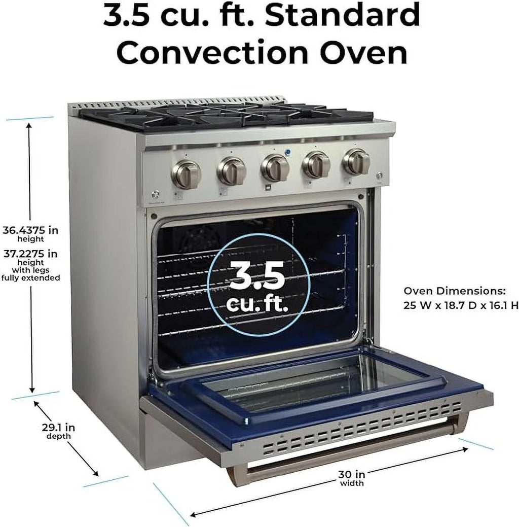 30 in. 3.5 cu. ft. Gas Range with Convection Oven Y92551