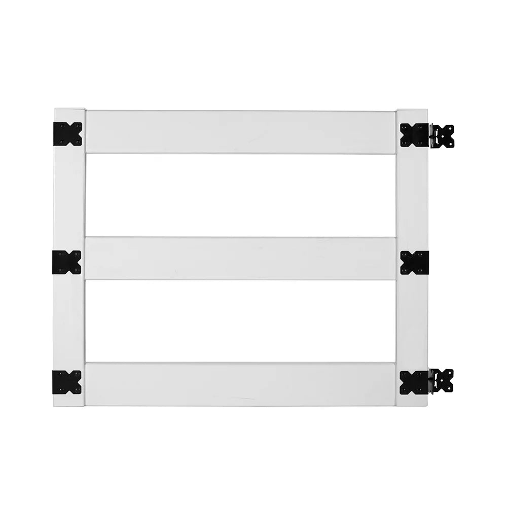 White Vinyl 3-Rail Ranch Fence Gate Kit W73069