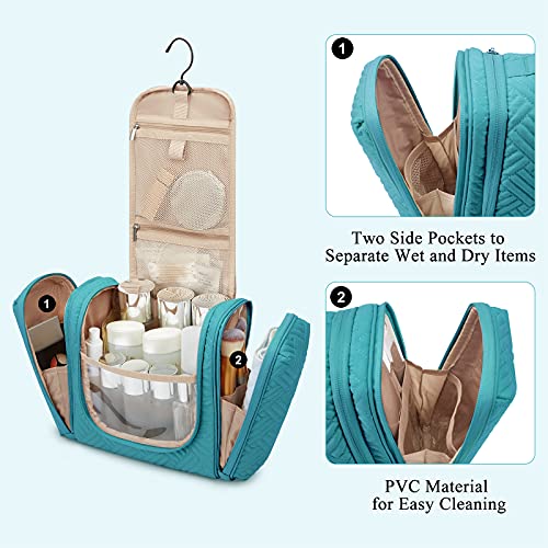 Large Black Water-resistant Toiletry Bag with Hanging Hook T794
