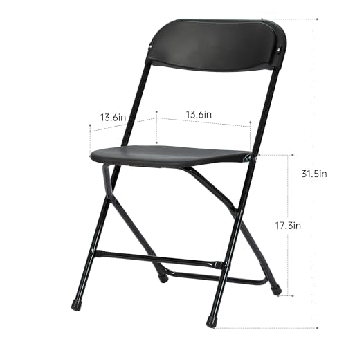10 PCS White Plastic Folding Chairs V59731