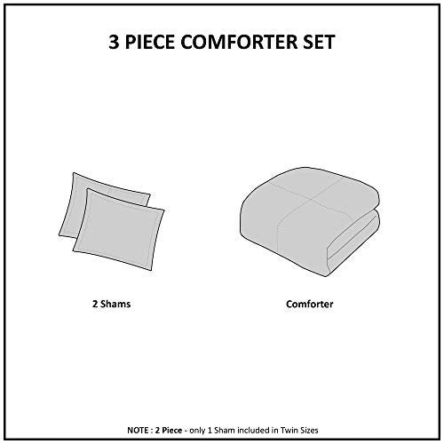 Black King 3 Piece Plaid Comforter Set F482