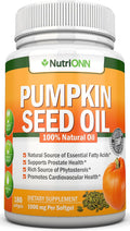 Cold-Pressed Natural Pumpkin Seed Oil 1000mg 180 Softgels J889779