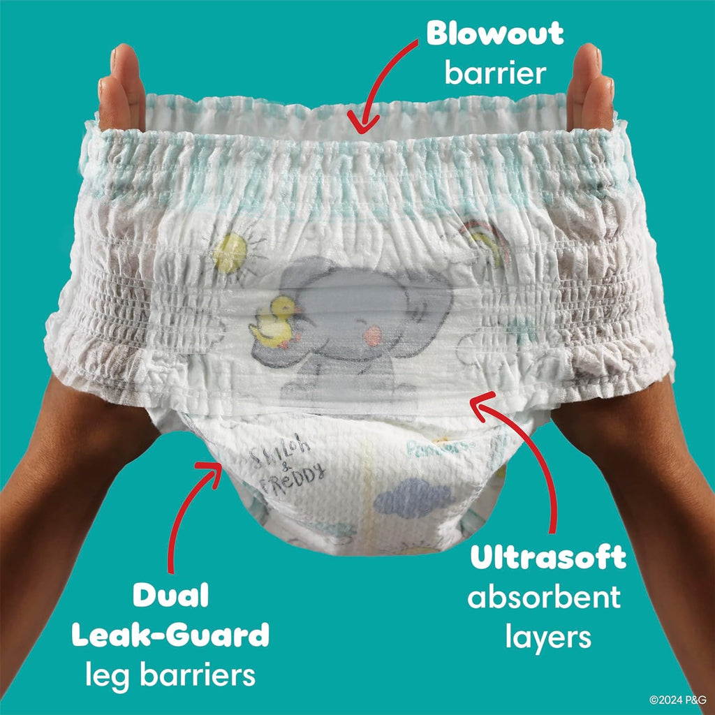 Size 3 Pull-On Diapers, 156 Count, with 336 Baby Wipes N1629
