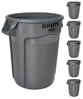 32-Gallon Black Heavy-Duty Round Trash Can J2633