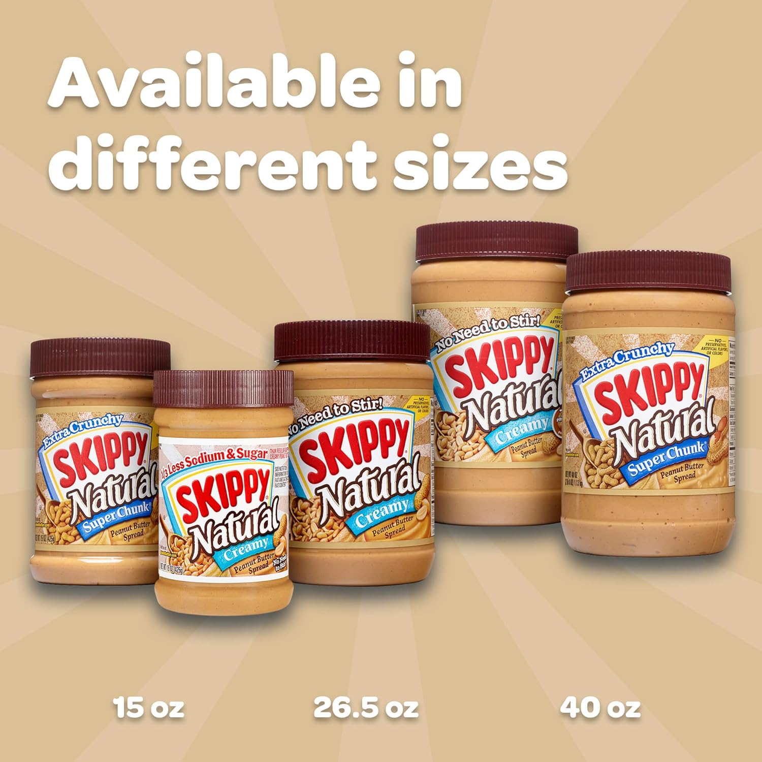 40 Ounce Twin Pack Natural Creamy Peanut Butter Spread P34049