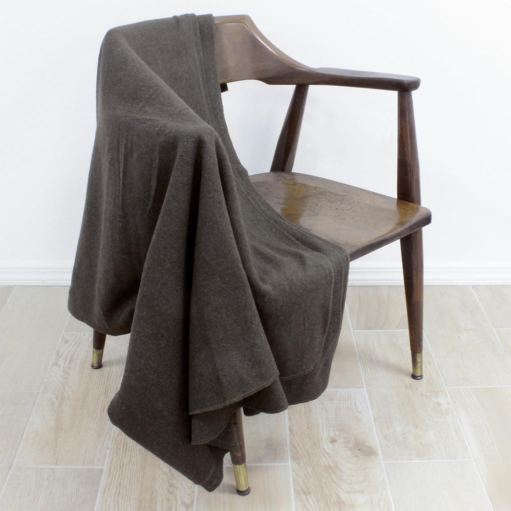 Grey Warm Wool Fire Retardant Blanket, 62" x 80" R12742