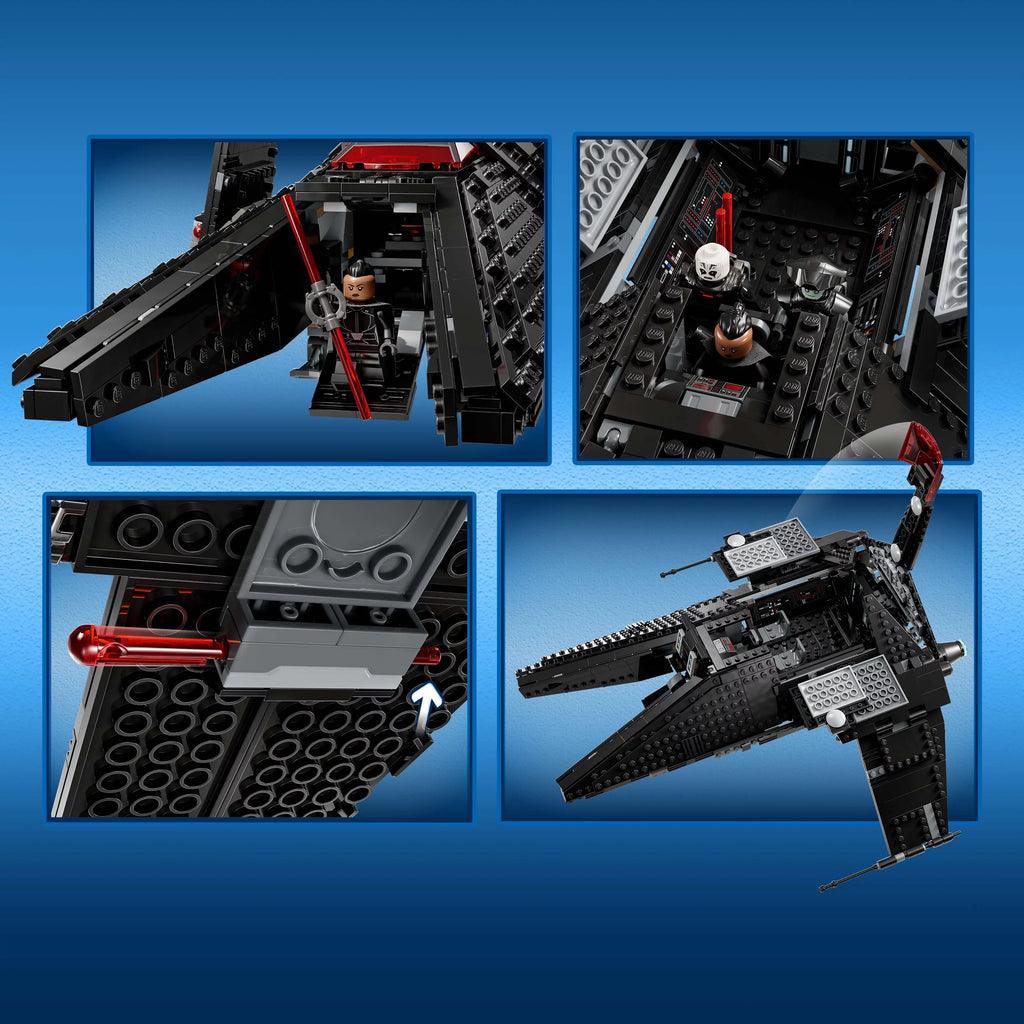 Buildable Toy Starship with Blue and Double-Bladed Red Lightsabers E9384