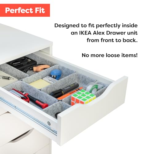 10-Piece Modular Felt Drawer Organizer Set U380