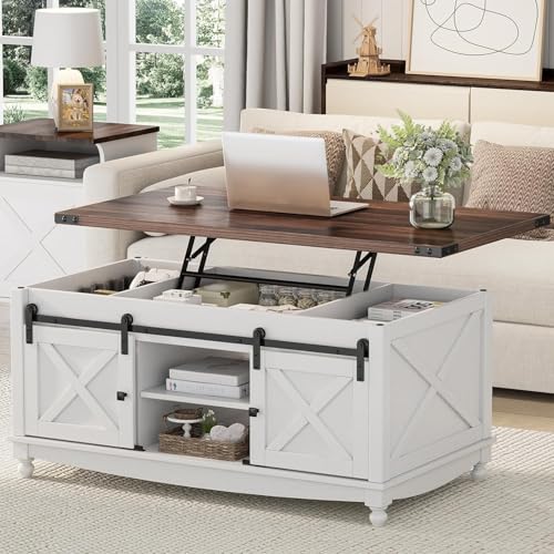 White Lift Top Coffee Table with Storage G74311