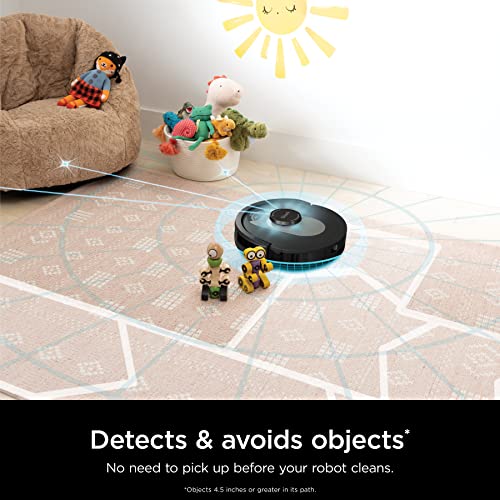 Black AI Robot Vacuum with Self-Empty Base Y86298
